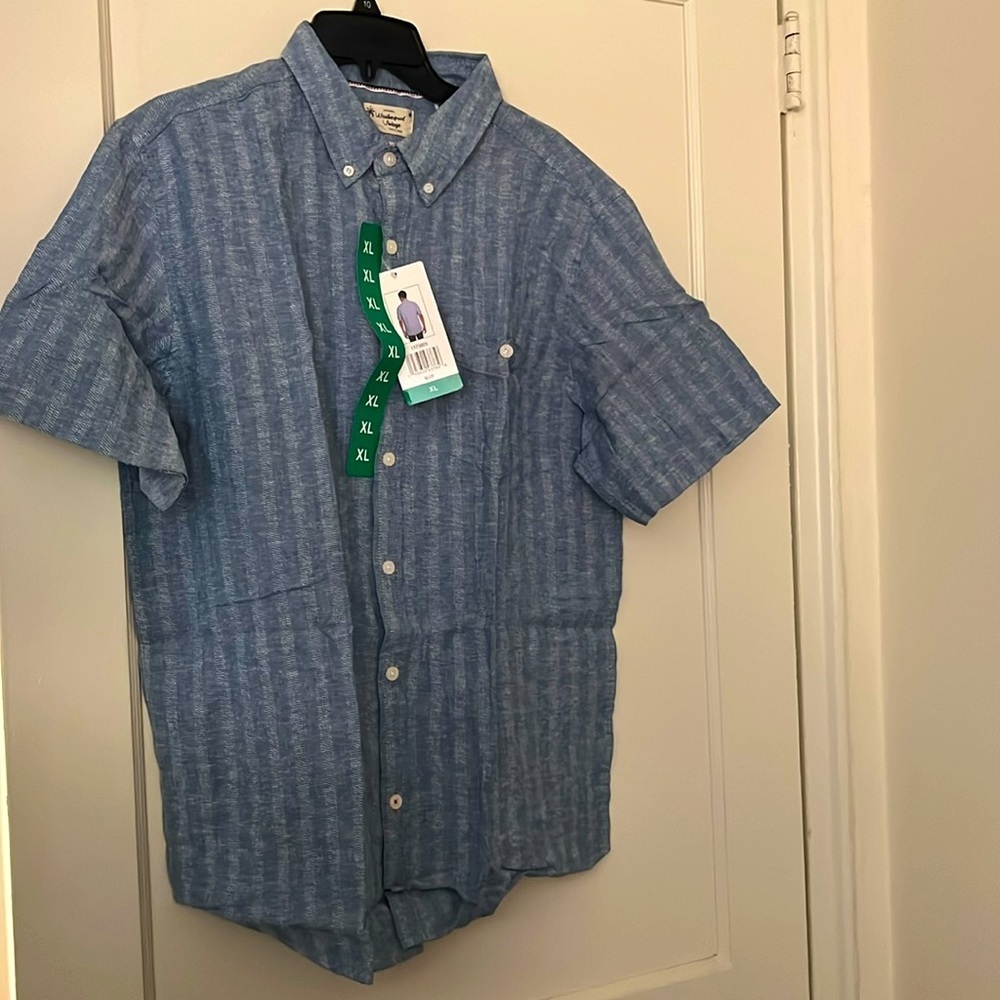 NWT weatherproof linen button down size: XL